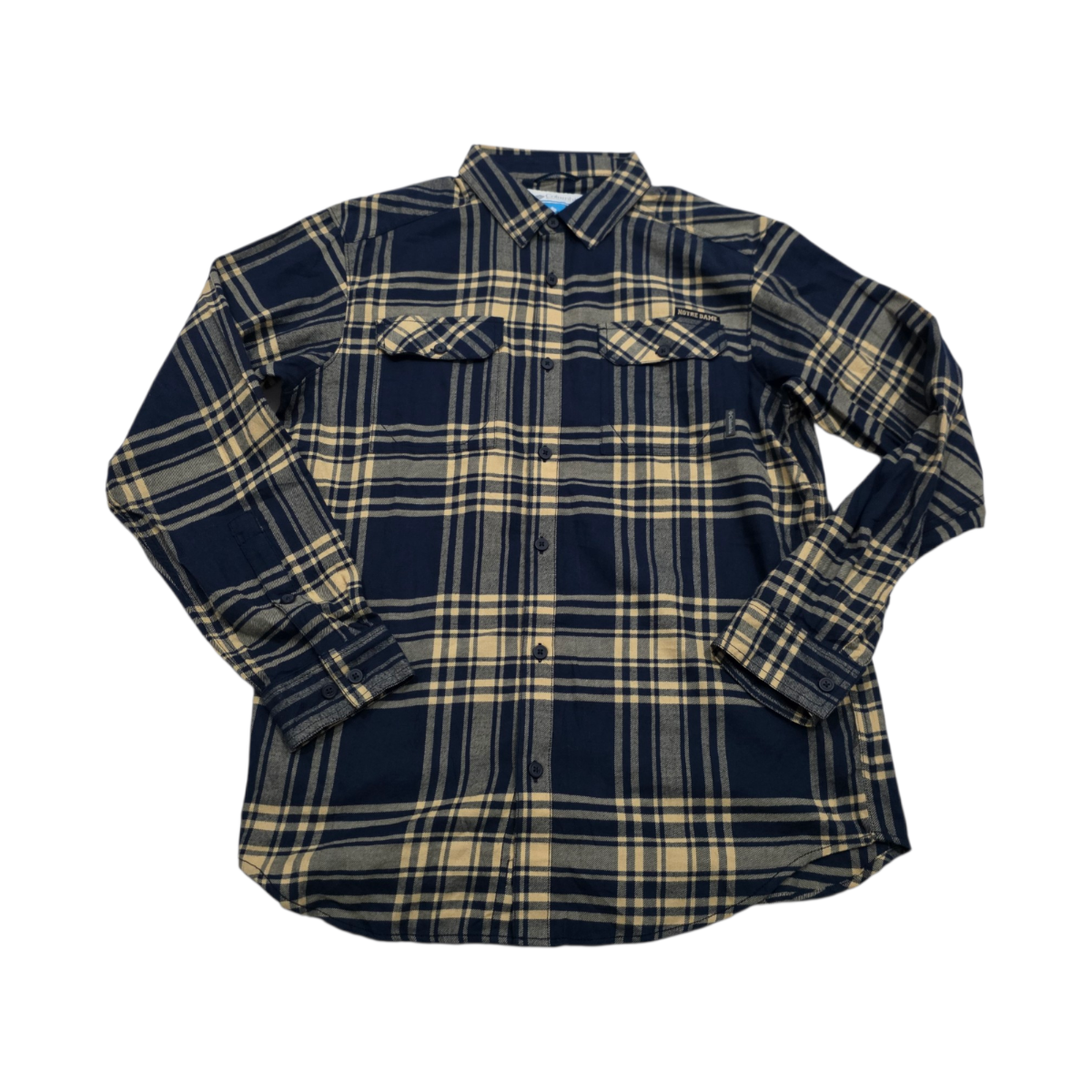 Camisa Columbia Mediana M Cuadro Azul Y Cafe