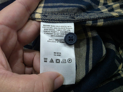 Camisa Columbia Mediana M Cuadro Azul Y Cafe