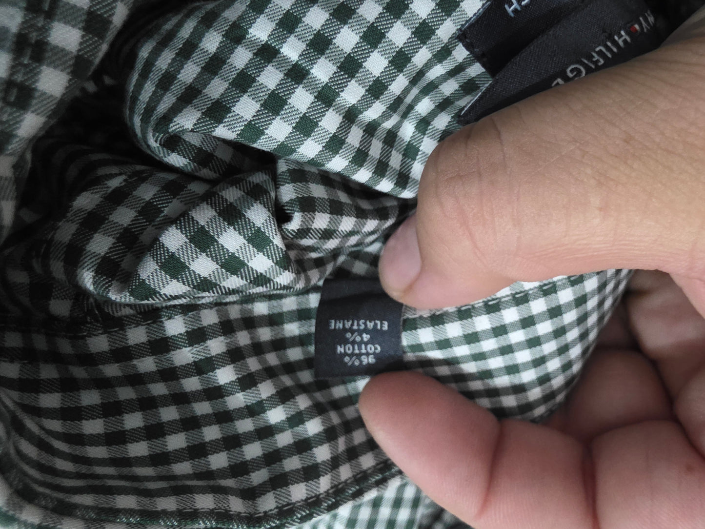 Camisa Tommy Hilfiger Mediana M Cuadro Verde