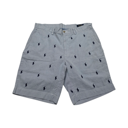 Bermuda Ralph Lauren Talla 34 Azul Lineas Ponys