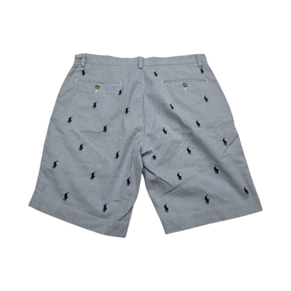 Bermuda Ralph Lauren Talla 34 Azul Lineas Ponys