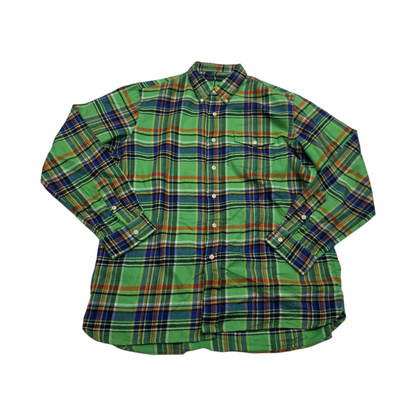 Camisa Ralph Lauren Grande L Verde Lineas Colores Franela