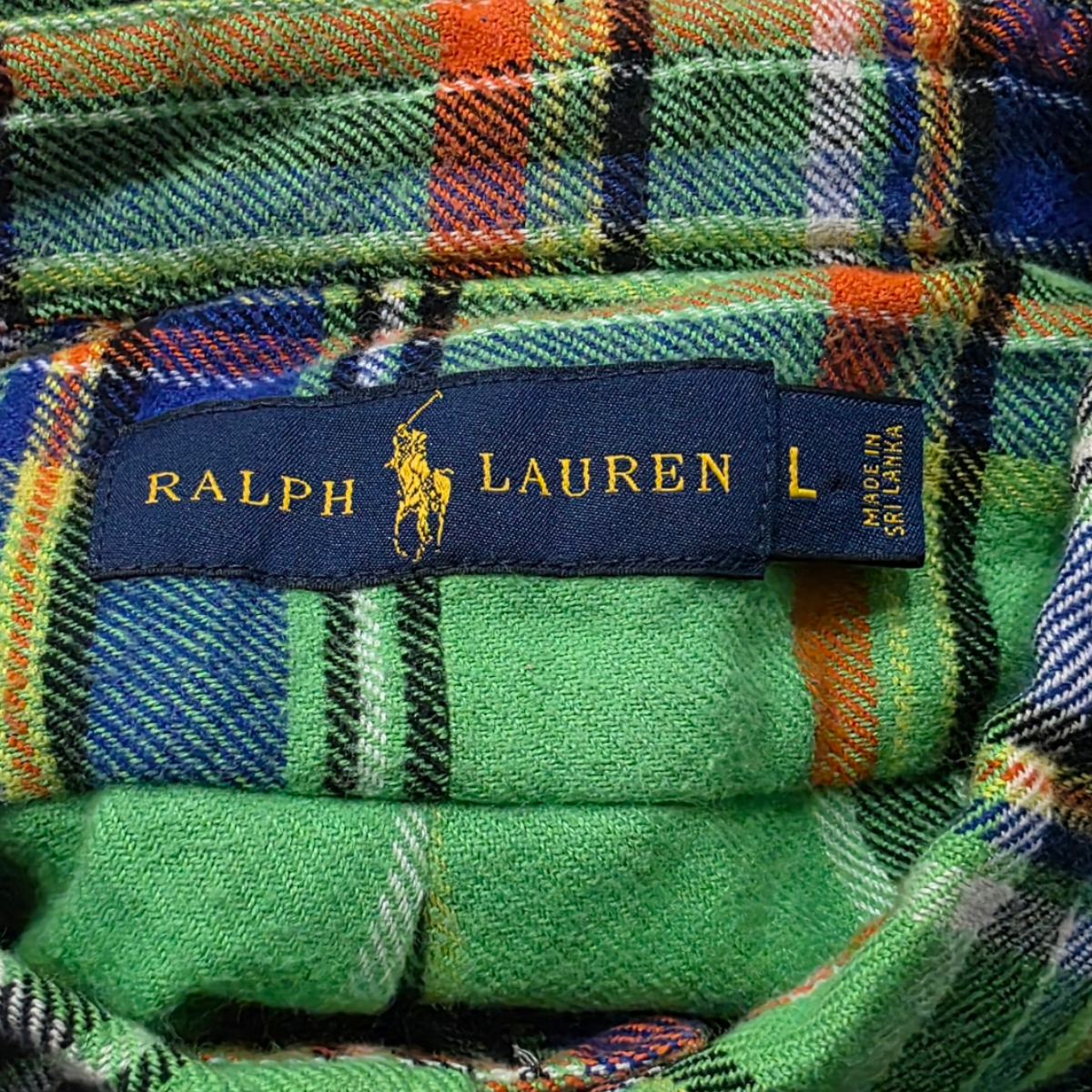 Camisa Ralph Lauren Grande L Verde Lineas Colores Franela