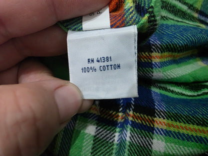 Camisa Ralph Lauren Grande L Verde Lineas Colores Franela