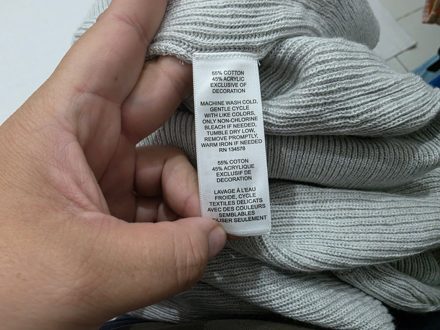 Sueter Vineyard Vines Grande L Gris Medio Cierre