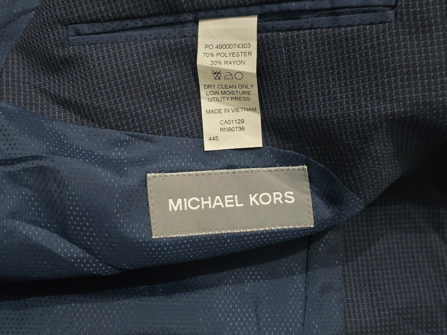 Saco Michael Kors Talla 44s Azul Marino