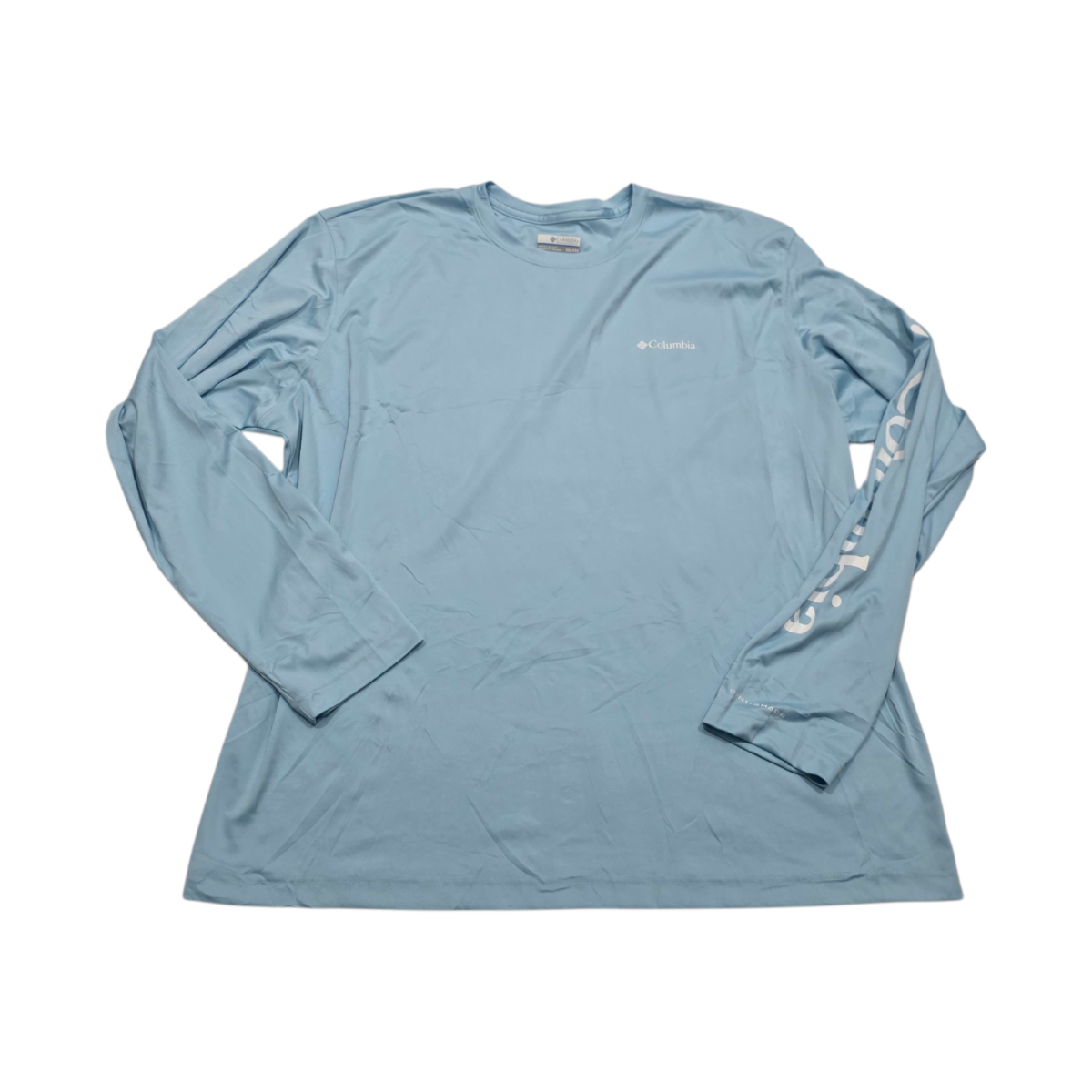 Playera Columbia 2xl Azul Claro Manga Larga