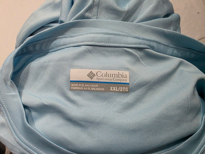 Playera Columbia 2xl Azul Claro Manga Larga