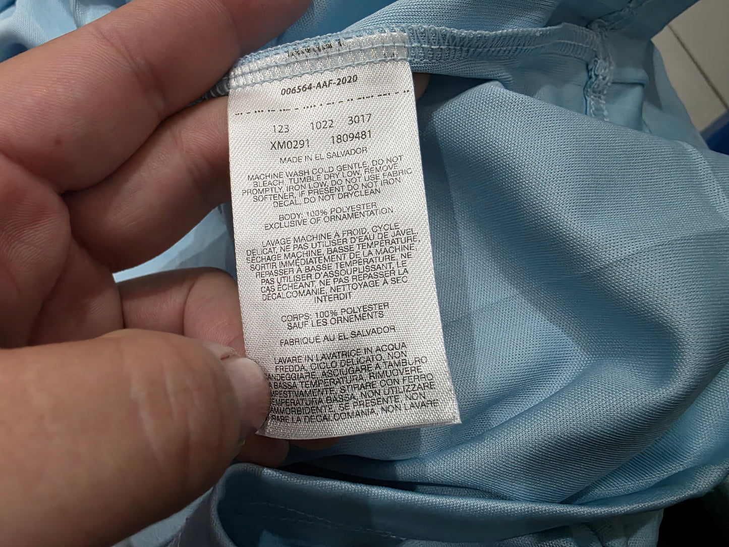 Playera Columbia 2xl Azul Claro Manga Larga