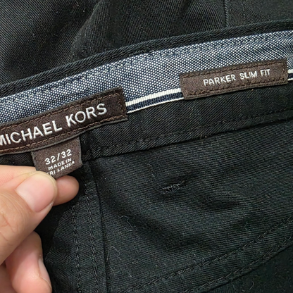 Pantalon Slim Fit Michael Kors 32x32 Negro