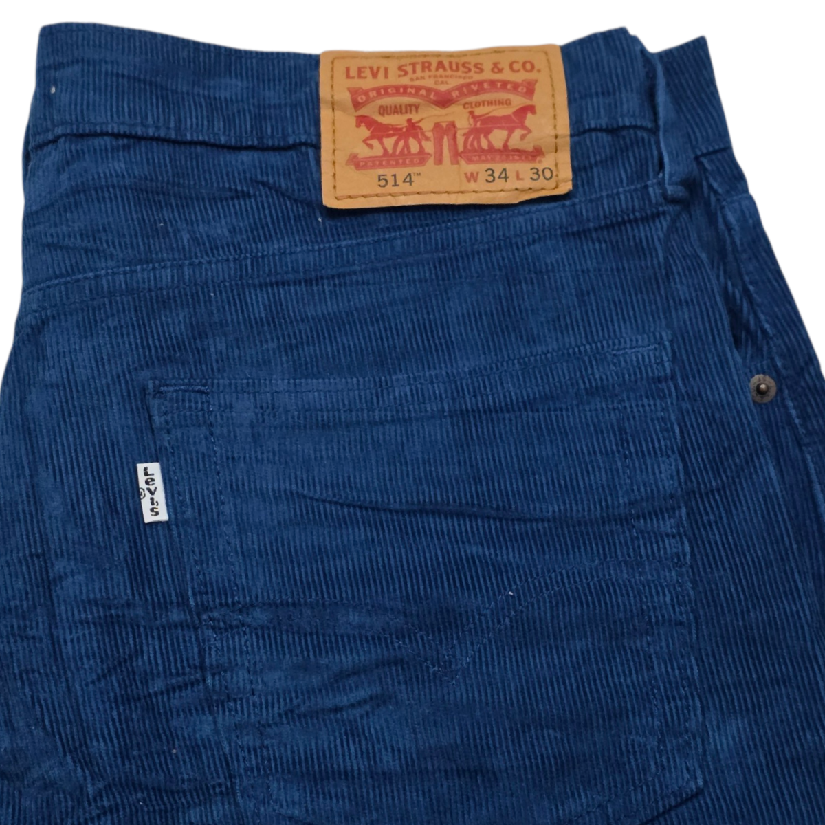 Pantalon Recto Levis 514 34x30 Azul Pana