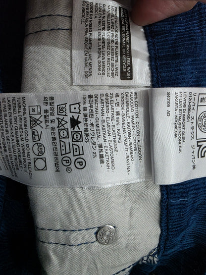 Pantalon Recto Levis 514 34x30 Azul Pana