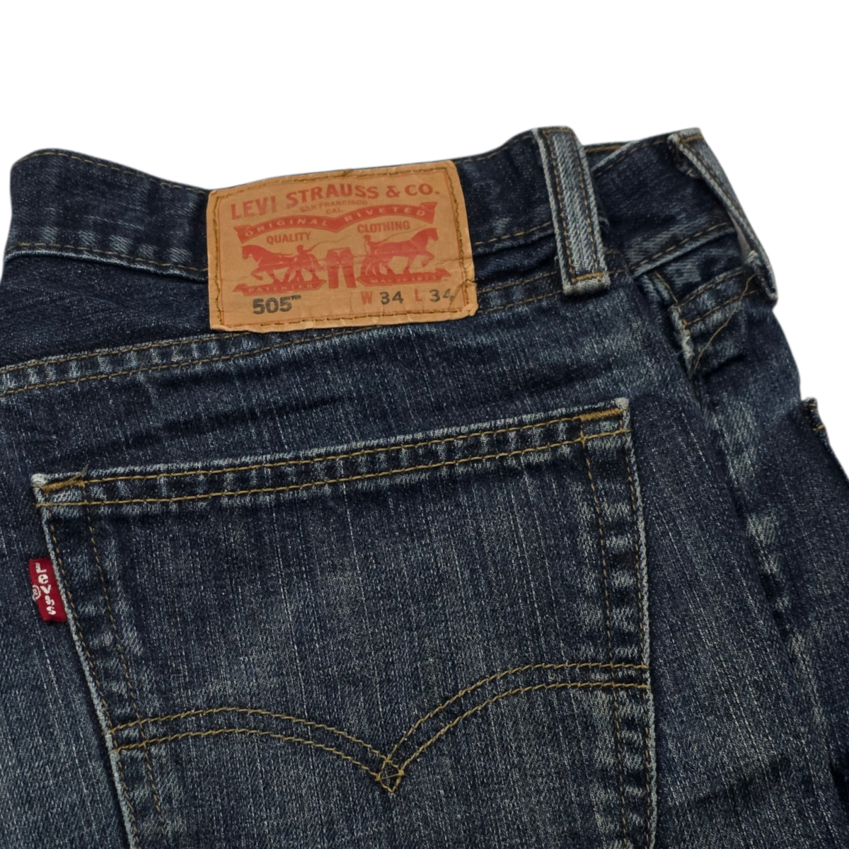 Pantalon Recto Levis 505 34x34 Azul