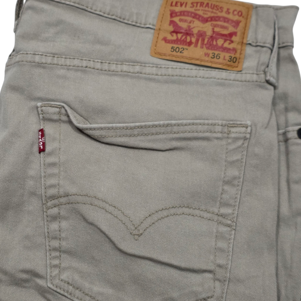 Pantalon Recto Levis 502 36x30 Cafe Claro