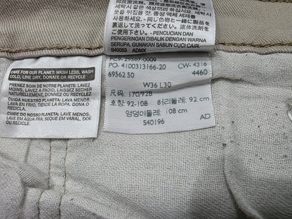 Pantalon Recto Levis 502 36x30 Cafe Claro