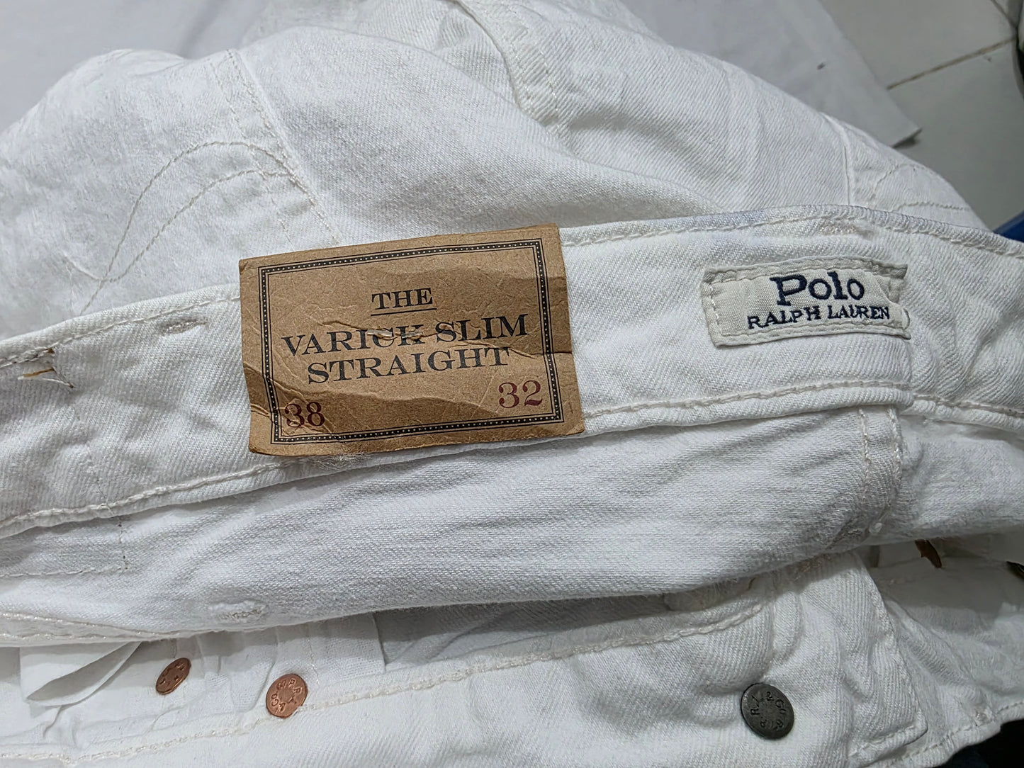 Pantalon Ralph Lauren 38X32 blanco