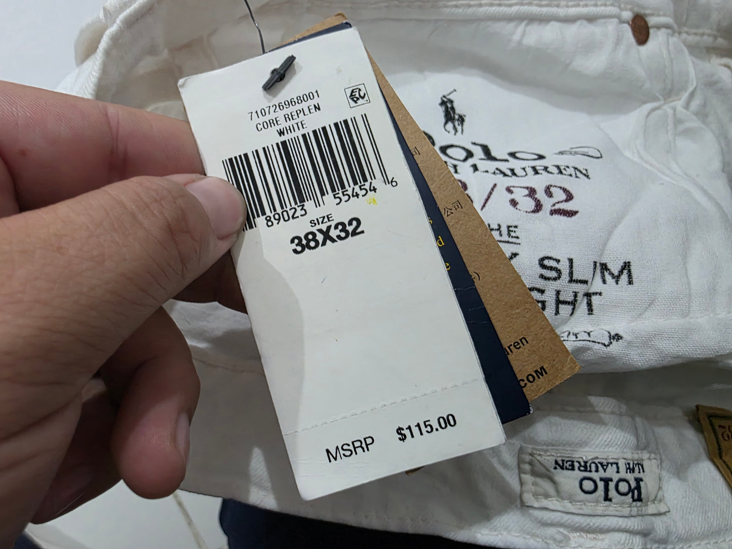 Pantalon Ralph Lauren 38X32 blanco