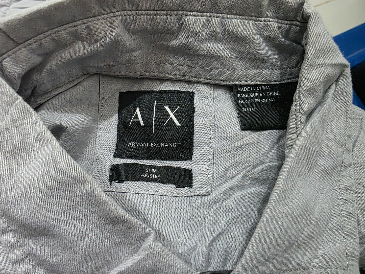 Camisa Armani Exchange Chico S Gris
