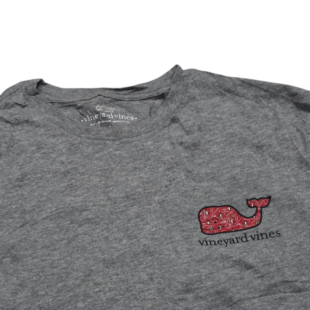 Playera Vineyard Vines Chico S Gris Manga Larga