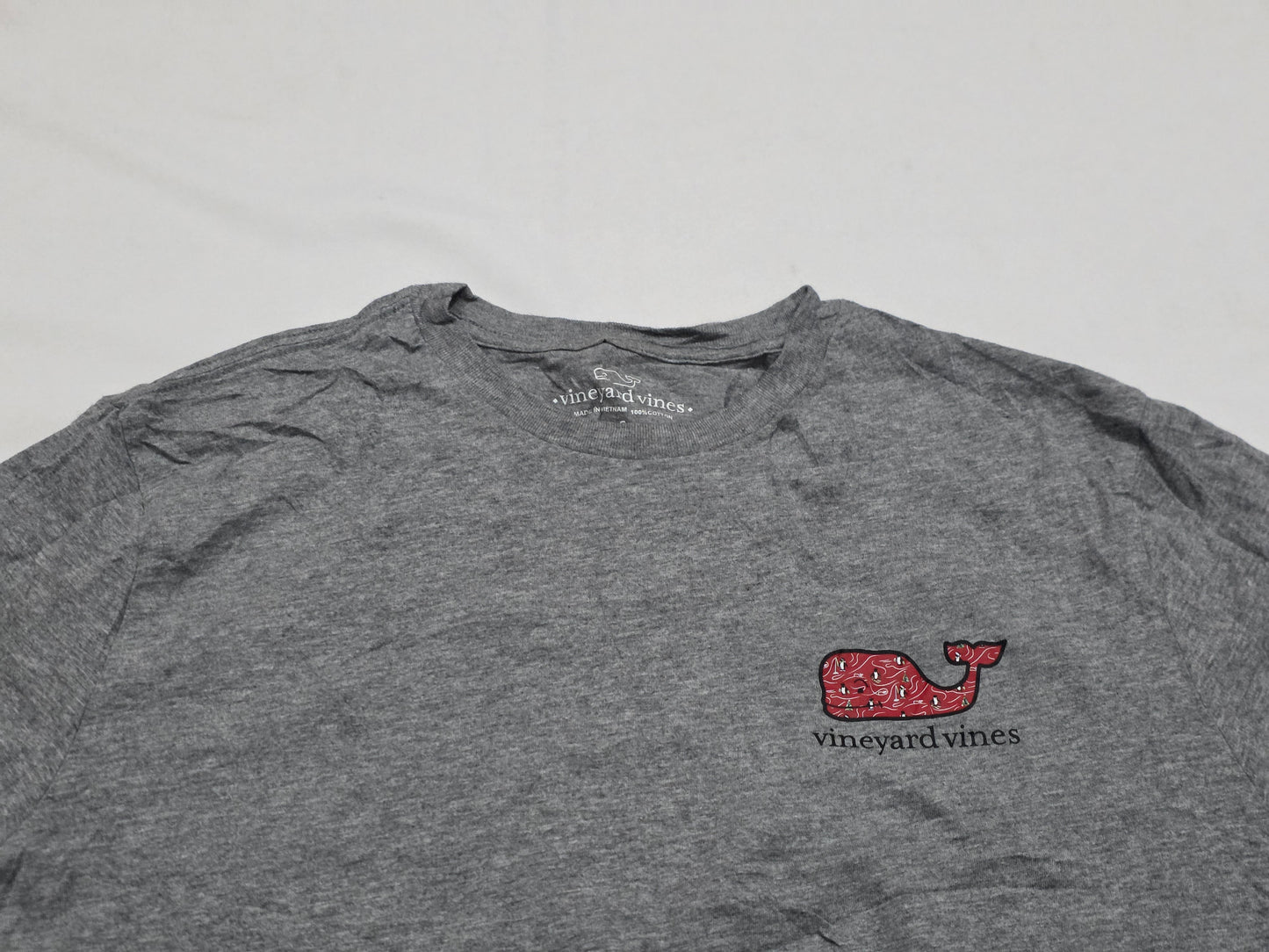 Playera Vineyard Vines Chico S Gris Manga Larga