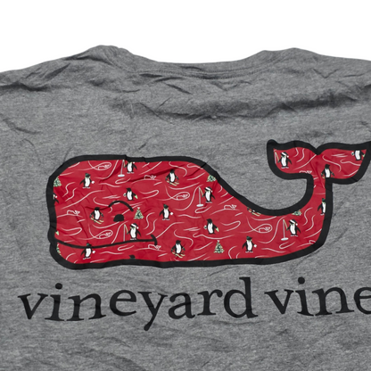 Playera Vineyard Vines Chico S Gris Manga Larga