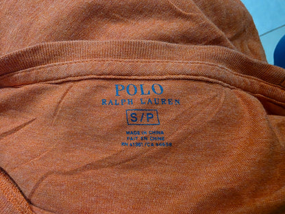 Playera Ralph Lauren Chico S Naranja Pony Azu
