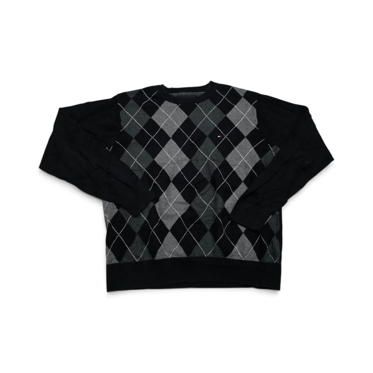 Sueter Tomy Hilfiger Mediana M Negro Con Figuras