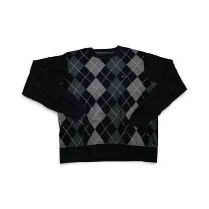 Sueter Tomy Hilfiger Mediana M Negro Con Figuras