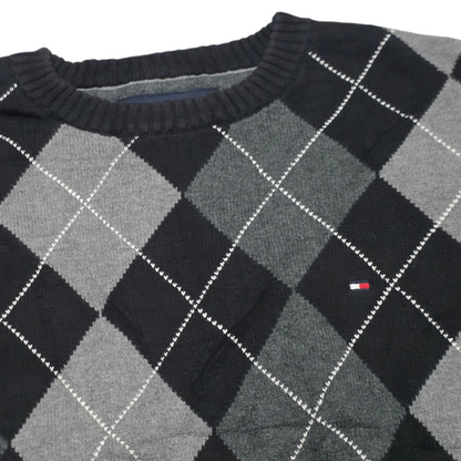 Sueter Tomy Hilfiger Mediana M Negro Con Figuras