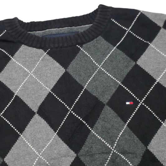 Sueter Tomy Hilfiger Mediana M Negro Con Figuras