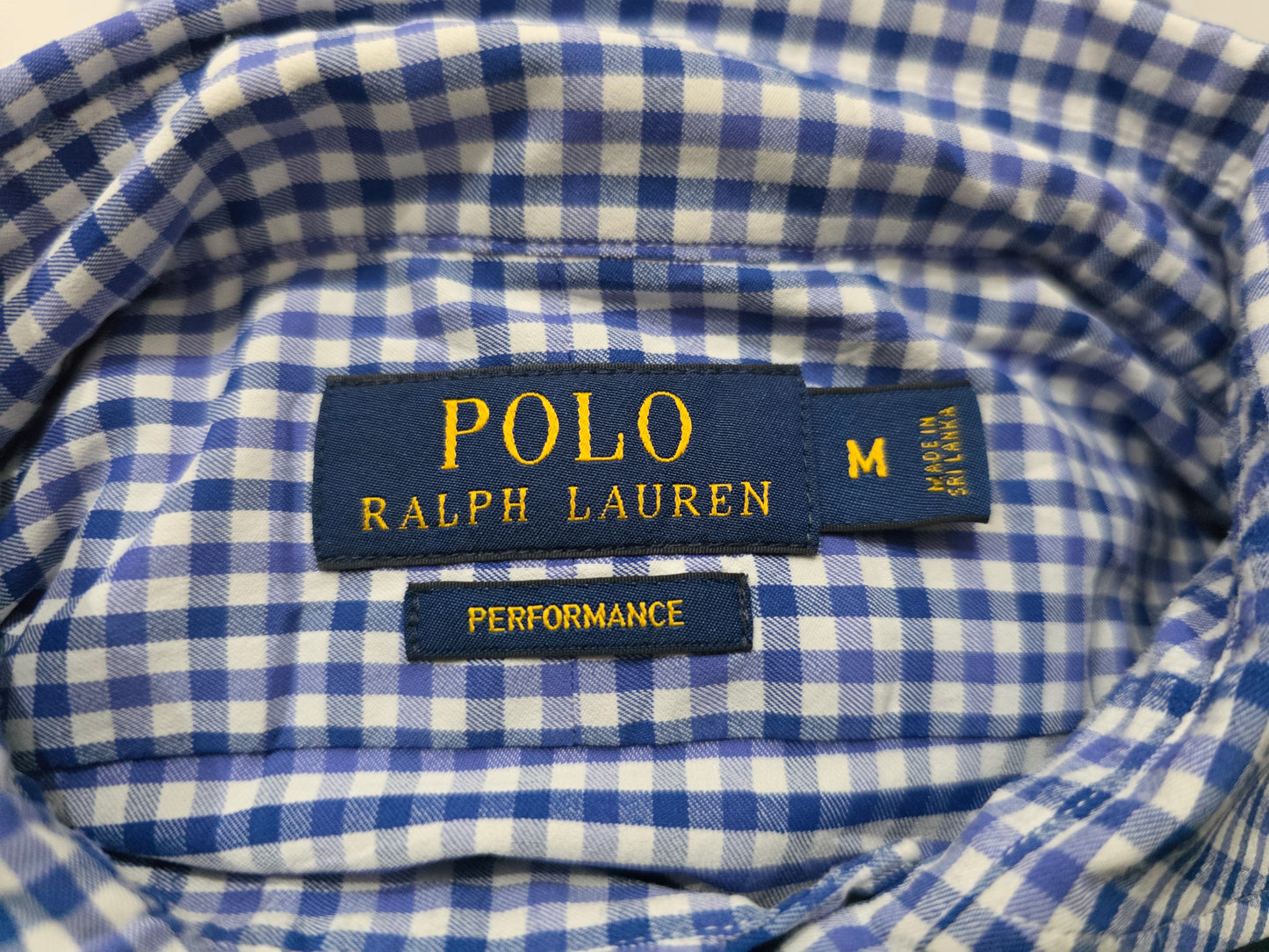 Camisa Ralph Lauren Performance Mediana M Cuadro Azul
