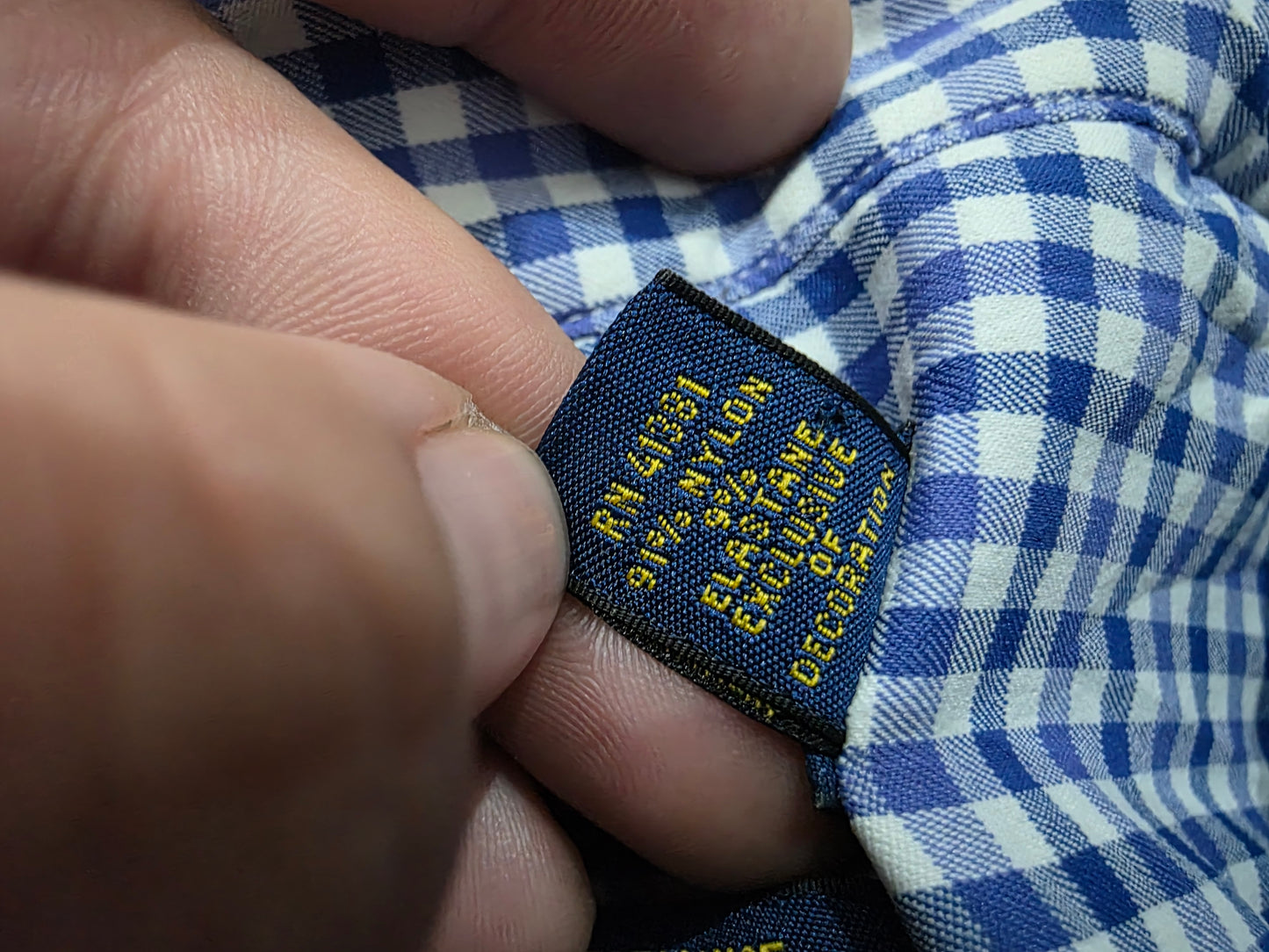 Camisa Ralph Lauren Performance Mediana M Cuadro Azul