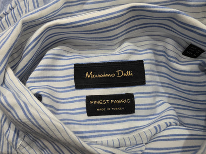 Camisa Massimino Dutti Mediana M Azul Lineas