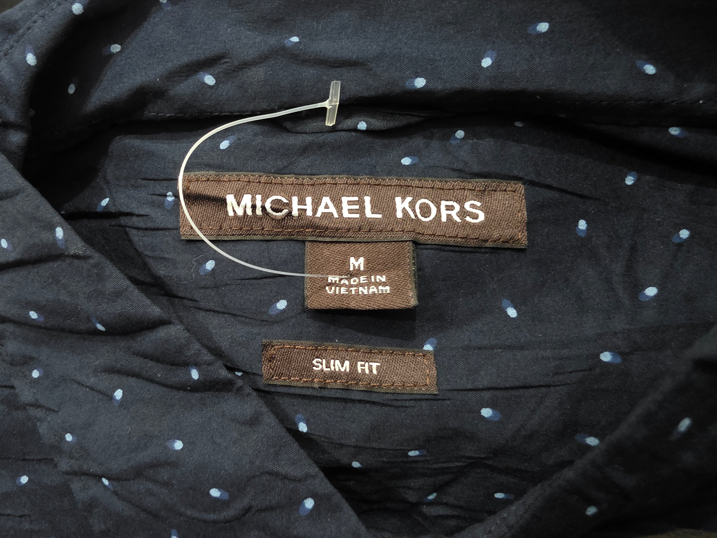 Camisa Michael Kors Mediana M Azul Marino Slimfit