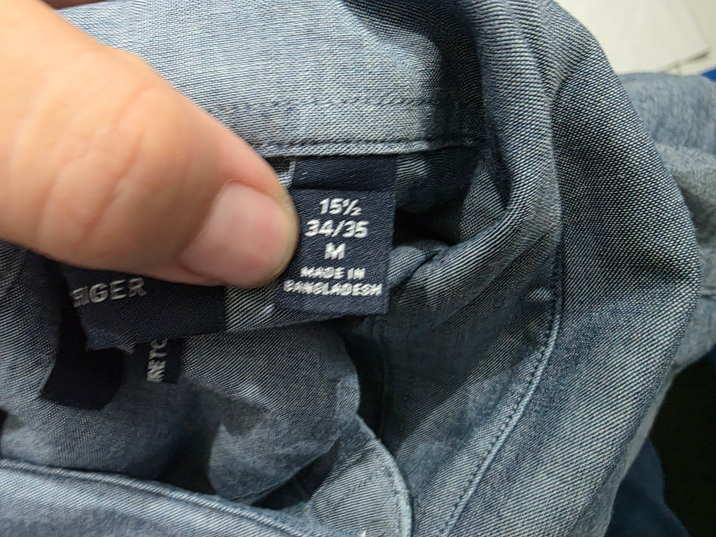 Camisa Tommy Hilfiger Mediana M Azul