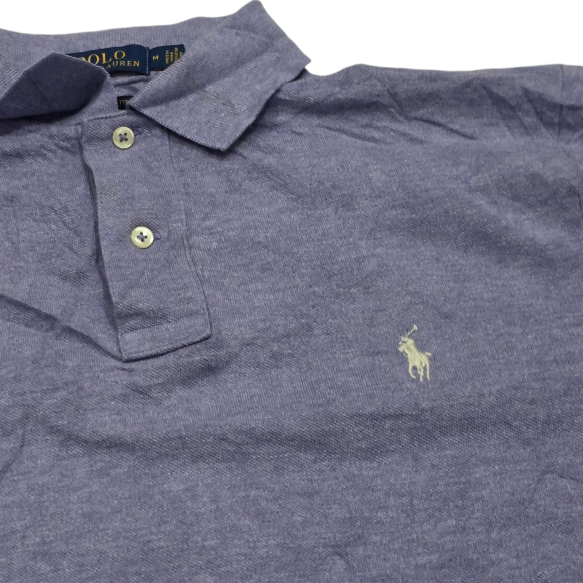 Playera Polo Ralph Lauren Mediana M Morada Pony Blanco