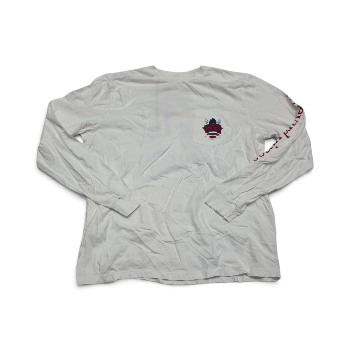 Playera Vineyard Vines Mediana M Blanco Navidad Manga Larga