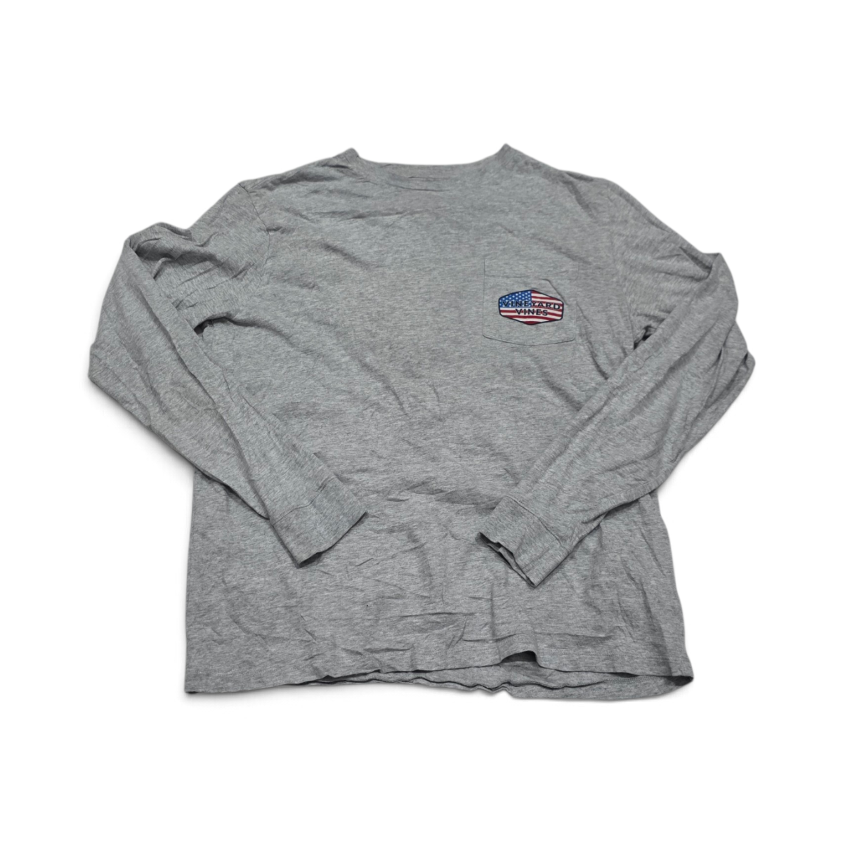 Playera Vineyard Vines Mediana M Gris Manga Larga
