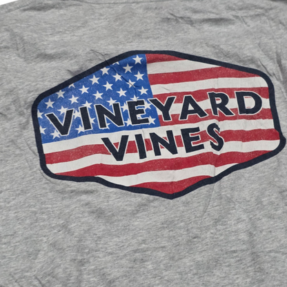 Playera Vineyard Vines Mediana M Gris Manga Larga
