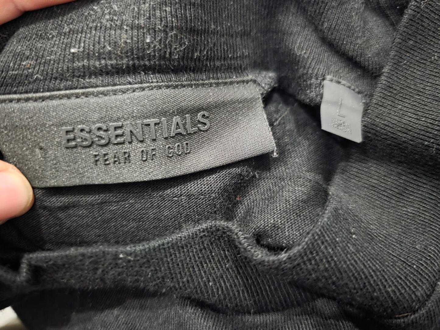 Playera Fear Of God Essentials Grande L Negro