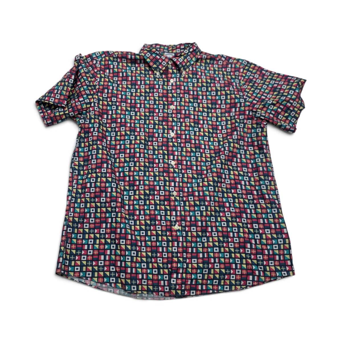 Camisa Brooks Brothers Grande L Banderas Manga Corta