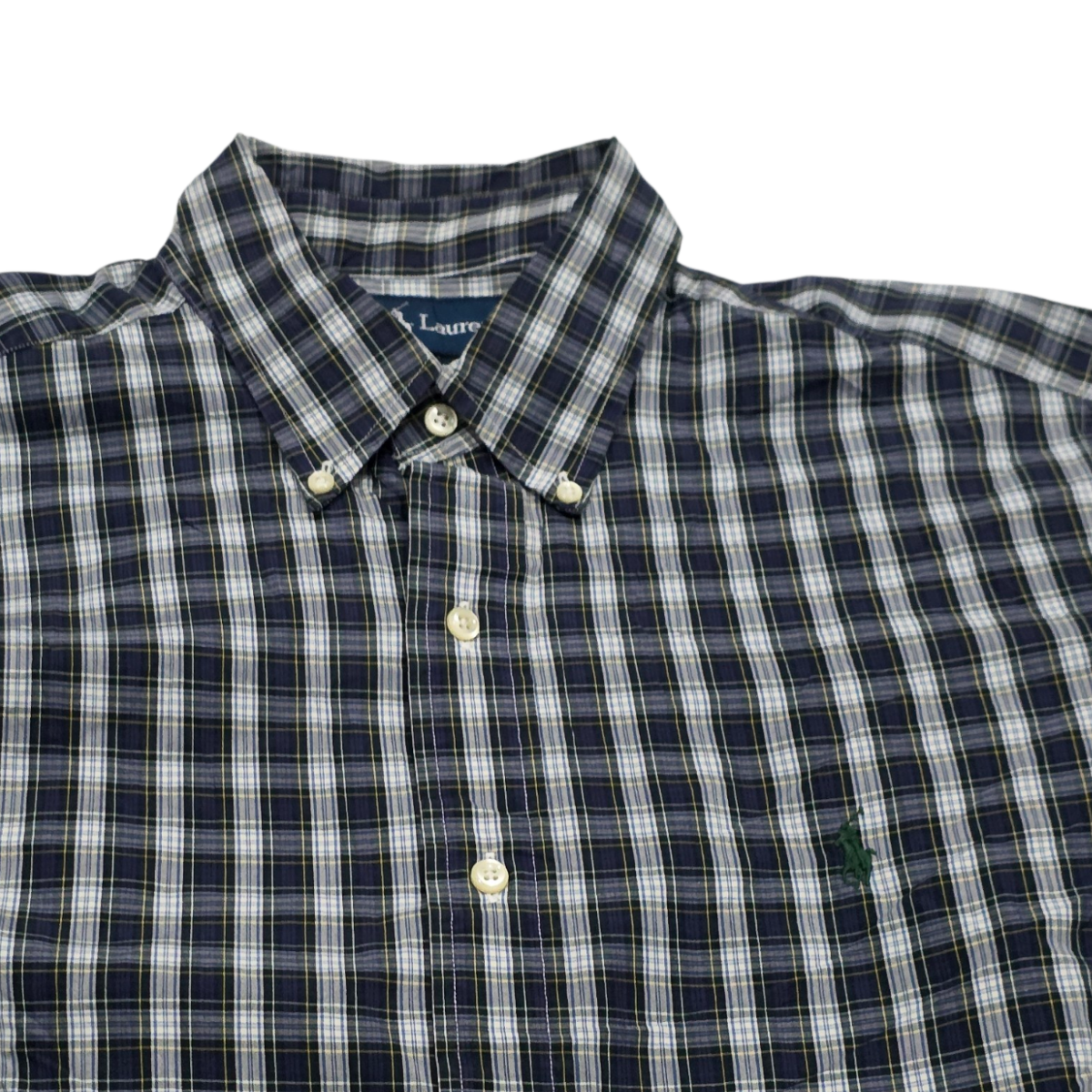 Camisa Ralph Lauren Grande L Cuadro Azul Y Verde