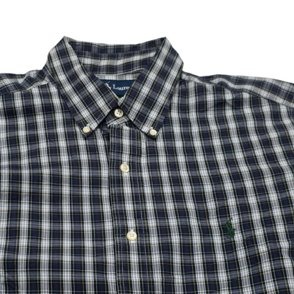 Camisa Ralph Lauren Grande L Cuadro Azul Y Verde
