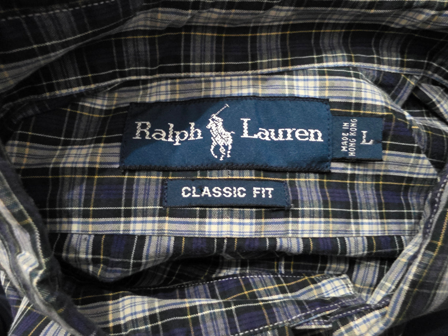 Camisa Ralph Lauren Grande L Cuadro Azul Y Verde