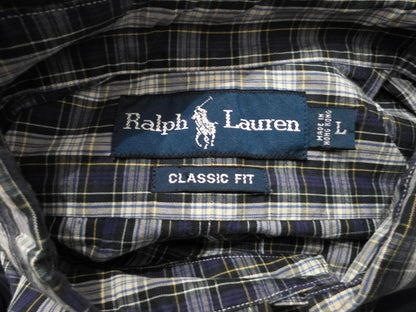 Camisa Ralph Lauren Grande L Cuadro Azul Y Verde