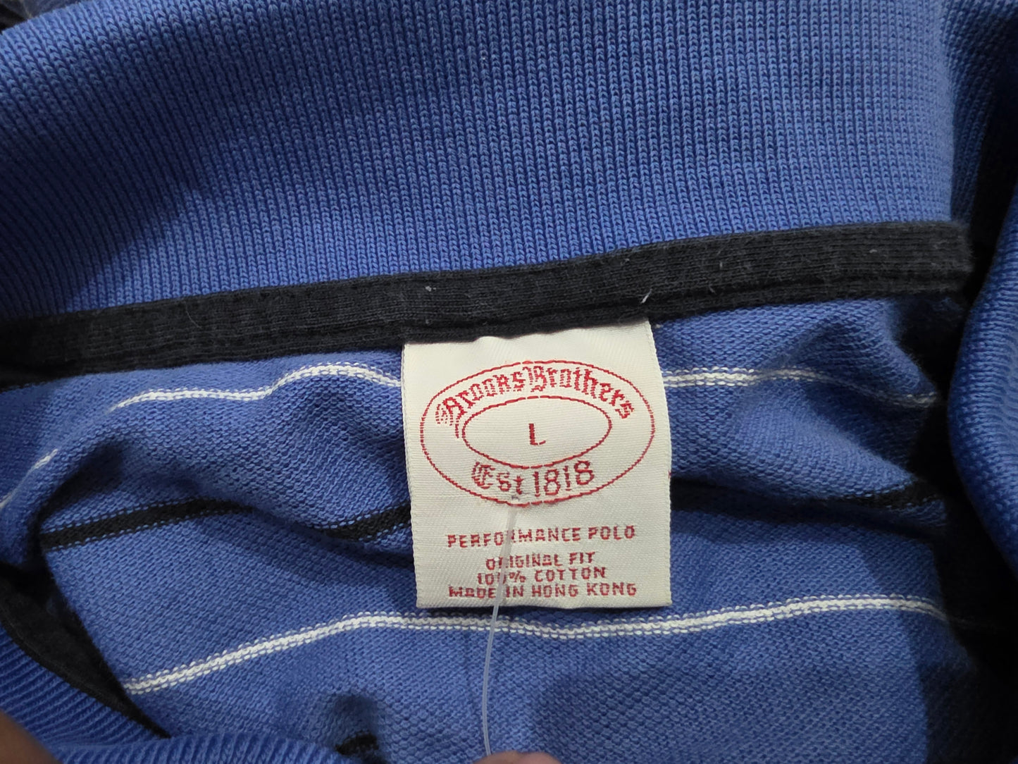 Playera Polo Brooks Brothers Grande L Azul Lineas