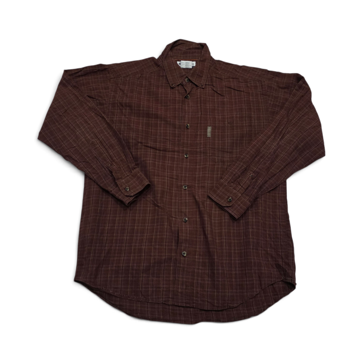 Camisa Columbia Grande L Vino Oscuro Cuadro