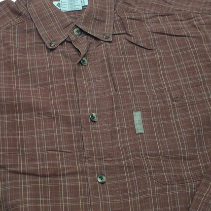 Camisa Columbia Grande L Vino Oscuro Cuadro