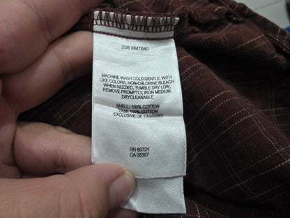 Camisa Columbia Grande L Vino Oscuro Cuadro