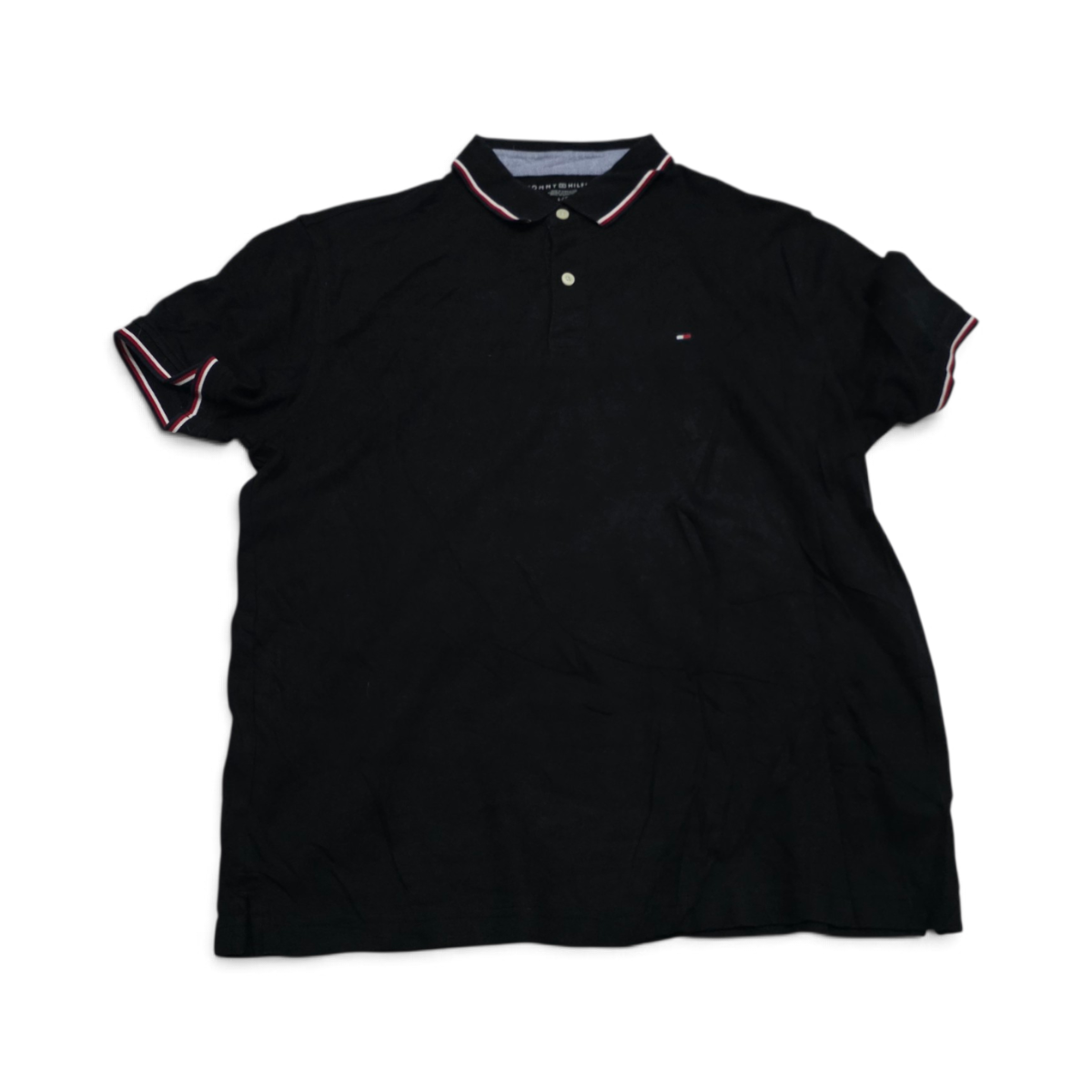 Playera Polo Tommy Hilfiger Grande L Negra